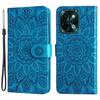 For Vivo Y28 4G/iQOO Z9x 5G Case Sunflower Leather Phone Wallet Cover