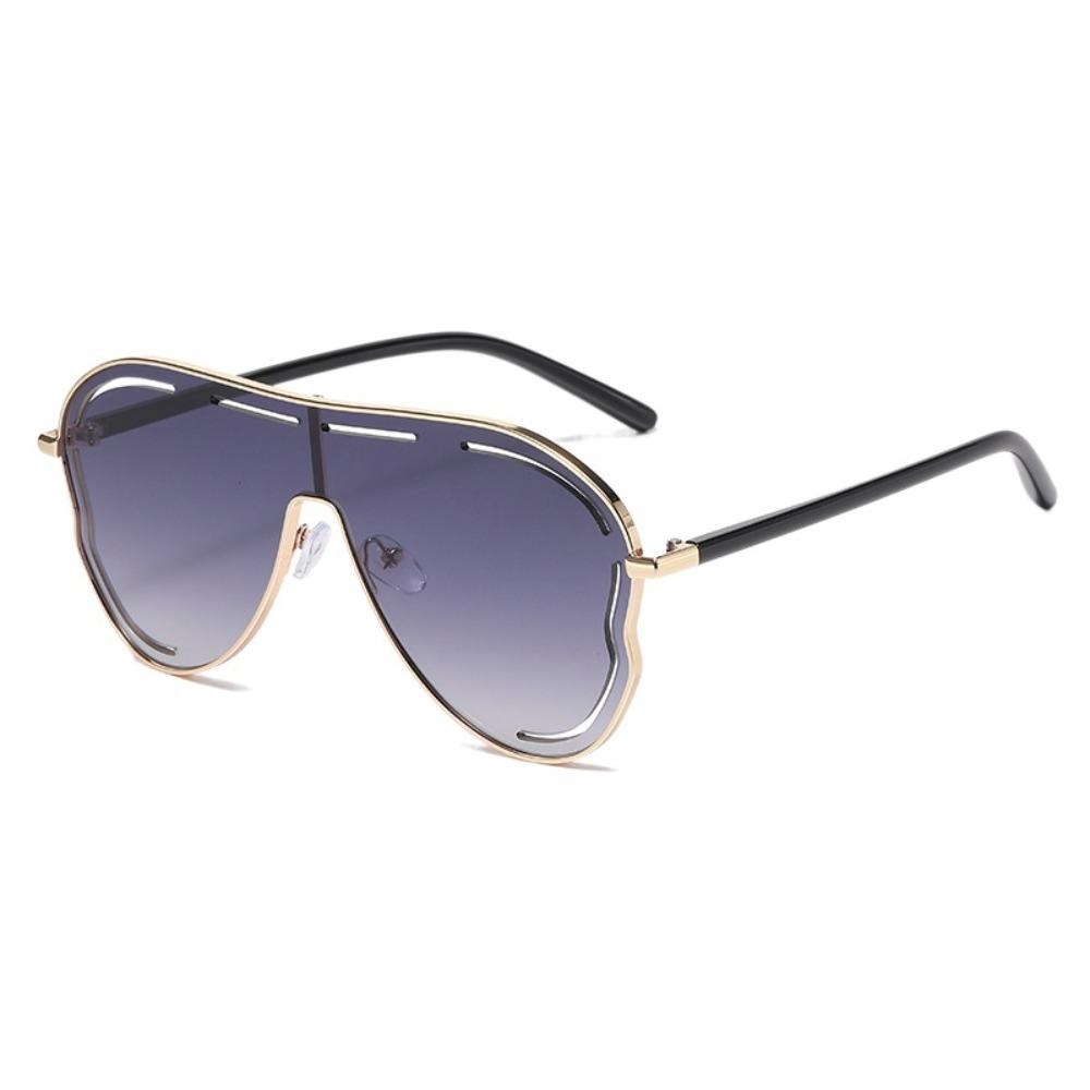 Big Frame Pilot Sunglasses Hollow Anti-UV Glasses Simple Women Sunglasses Summer
