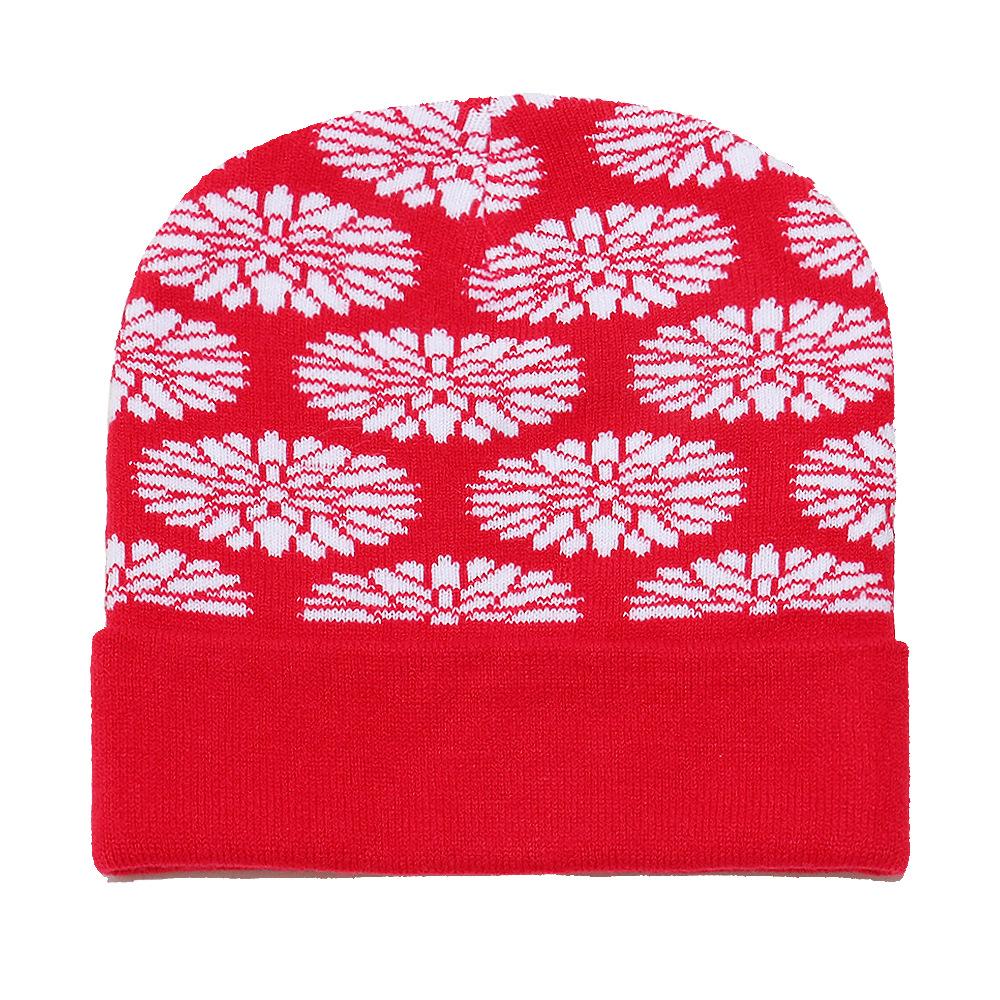 Autumn and winter new wool hat women's casual versatile cute colored love jacquard knitted hat couple
