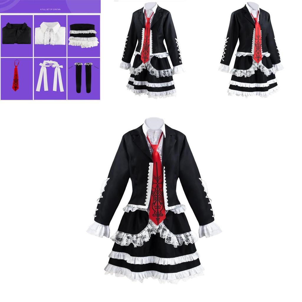 Новое Аниме Danganronpa Dangan Ronpa Костюм для косплея Селестии Люденберг, Костюм Аутентичный вид