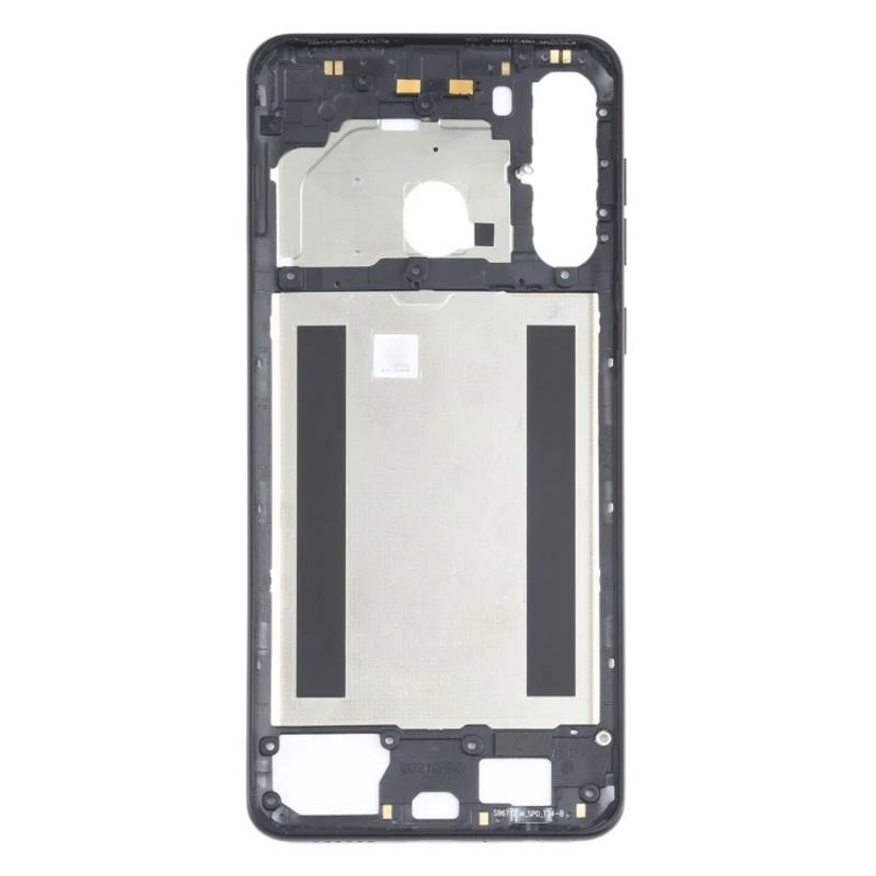Задняя крышка для Samsung Galaxy A21 A215 SM-A215 Корпус задний Крышка аккумулятора Средняя рамка Запчасти для ремонта