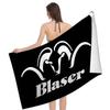 Пляжное полотенце с принтом Blaser Logo из микрофибры, для скалолазания, йоги, пляжа, плавания, бега, впитывающее, мягкое полотенце