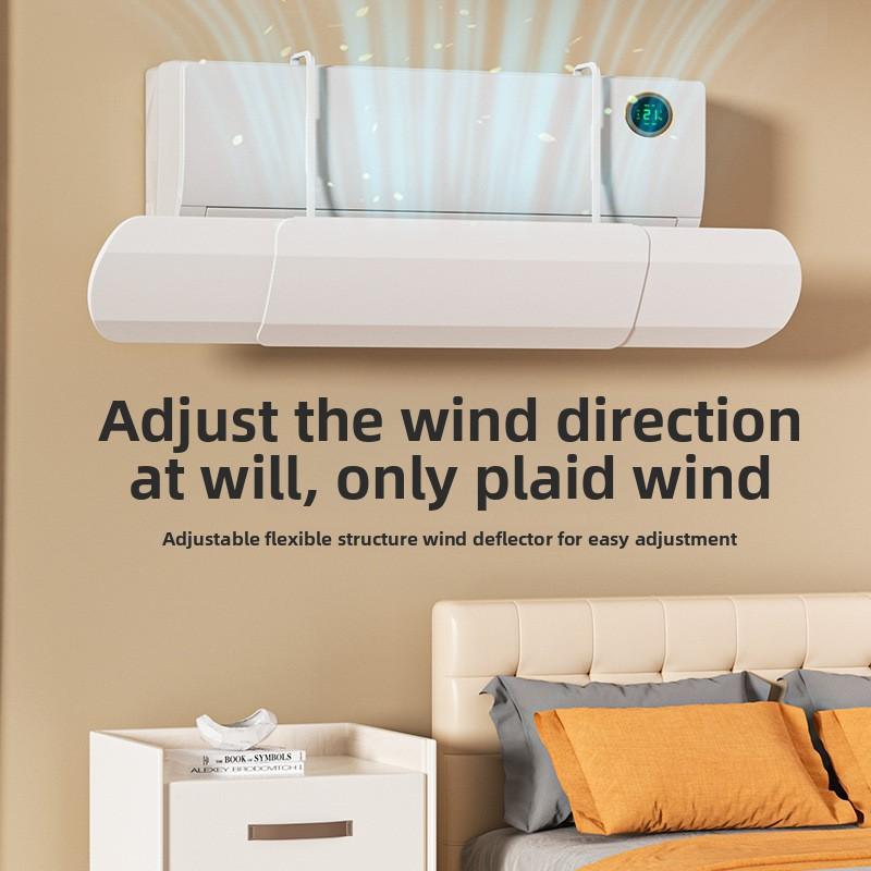 Universal Adjustable Air Conditioner Deflector Anti Direct Blowing Wind Shield Retractable Wall Mounted Confinement Guide Baffle