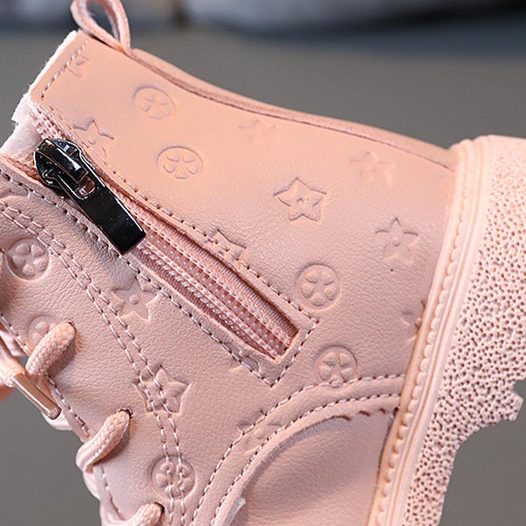 Зимние сапоги для девочек, осенние детские мотоциклетные ботинки из искусственной кожи для мальчиков и девочек, теплые зимние сапоги для маленьких детей, теплые зимние сапоги