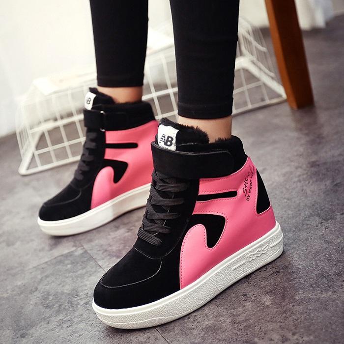 Новые брендовые дизайнерские женские зимние ботинки, увеличивающие рост, повседневные женские ботильоны для женщин из кожи X1120 35