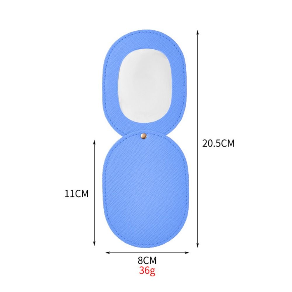 360 Degree Rotation Round Beauty Mirror Round Folding Pocket Mirror Leather Rotating Mirror  Gift