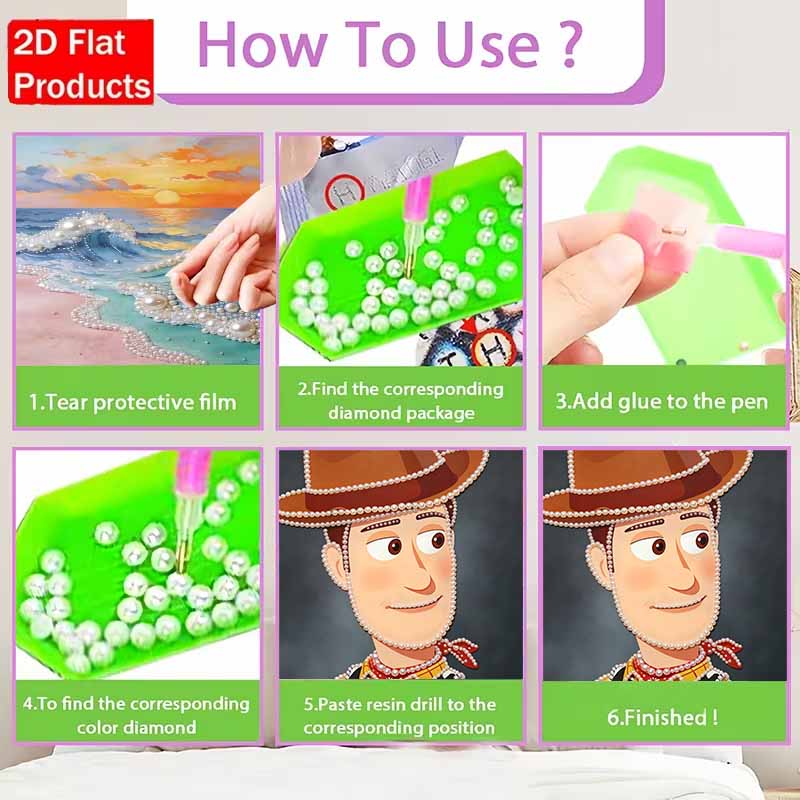 Disney Pearl Painting Toy Story Woody Art Kit Adult Beginner Home Wall Decor Special Shape