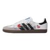 adidas Оригиналы SAMBA OG Heartbeat Lover, Розовое Сердце Покрытие Амортизация Низкие Кеды для Скейтборда Унисекс Белый B75806(Команда56-)