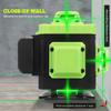 2 In 1 4D 360° Horizontal Vertical Cross Green Light Laser 16/12/8 Line Level Self-Leveling Measure APP Control