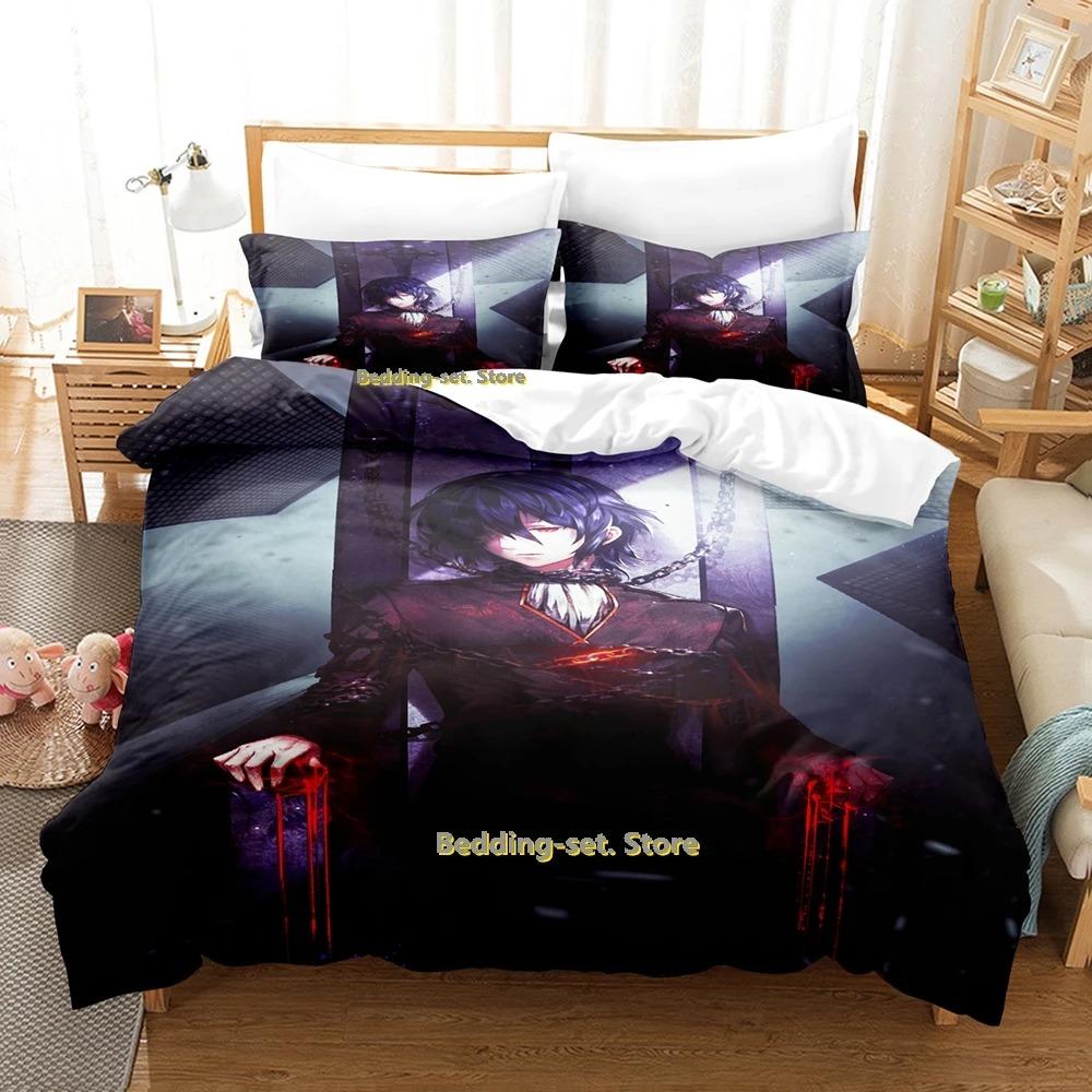 Комплект постельного белья Noblesse Single Twin Full Queen King Size Bed Set Adult Kids Bedroom Duvetcover Sets Print Anime Bed Sheet Set