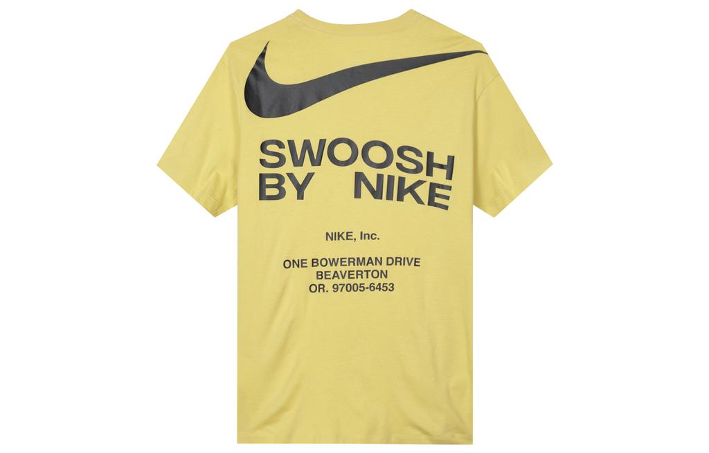 Nike Футболки мужские желтые с круглым вырезом умеренного прямого кроя DZ2882-700