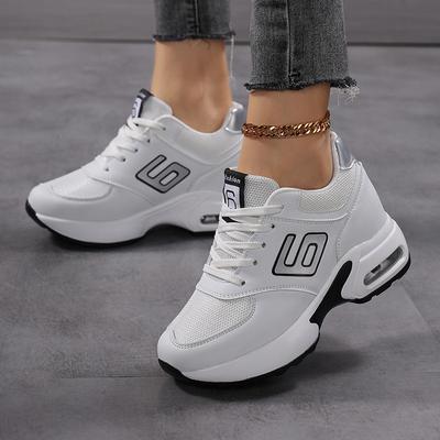 Женские спортивные туфли на толстой подошве с мягкой подошвой и внутренней платформой, увеличивающей рост. Женские см показывают ноги. Маленькие популярные женские туфли. Туфли на танкетке для путешествий и повседневной носки.