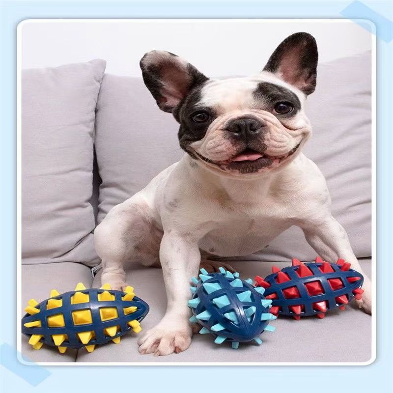 Dog rubber rugby soft spines teeth grinding bite resistance squeezing vocalization accompanying large and medium-sized dogs