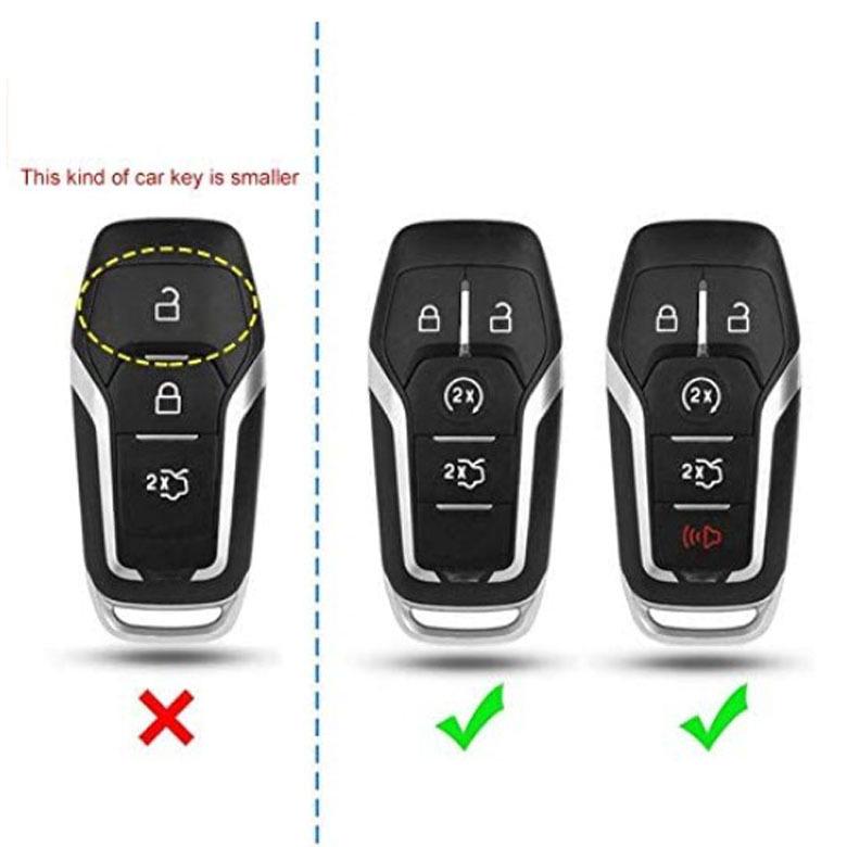 Чехол для ключа автомобиля Ford для Mondeo, Focus, Mustang, Explorer, F150, Territory - Корпус с рисунком из углеродного волокна