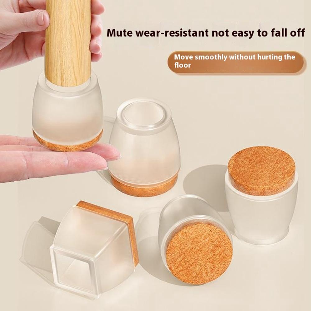 8Pcs 22-32mm Chair Leg Caps Noise Reducing Circular Furniture Feet Protective Cover Anti-Slip Floor Pads for Home