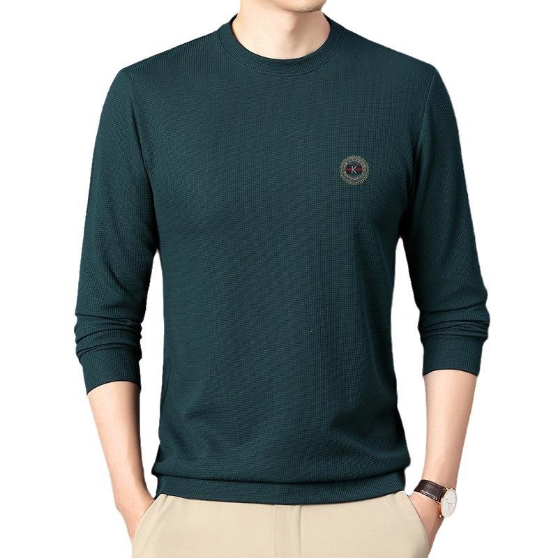 Winter Men'S Young And Middle-Aged Round Neck Long-Sleeved Casual Simple Comfortable Soft Knitted Sweater