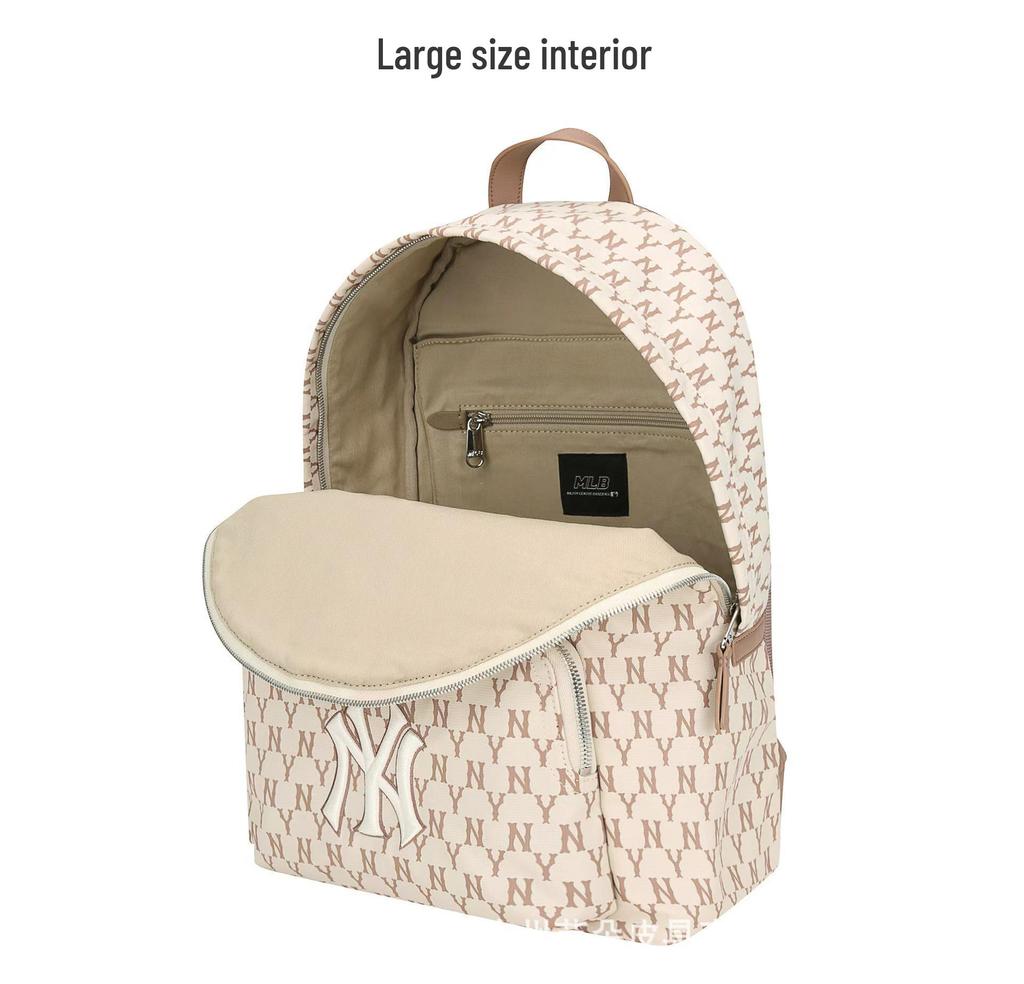 Korea 2025 ML Versatile Monogram Backpack: Large Capacity Unisex Schoolbag
