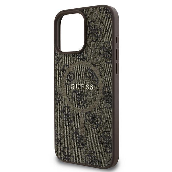 Etui do iPhone 16 Pro Guess MagSafe Classic Logo Brown