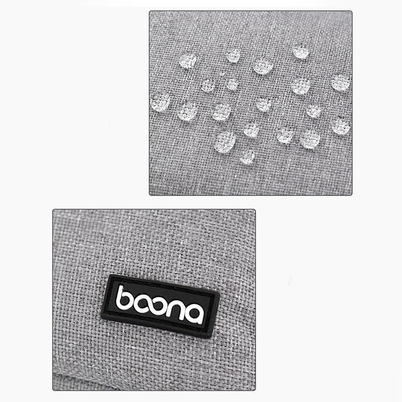 Boona Портативная сумка для хранения из ткани Оксфорд, сумка для хранения кабеля для передачи данных, зарядное устройство, сумка для хранения адаптера питания для ноутбука, Power Bank