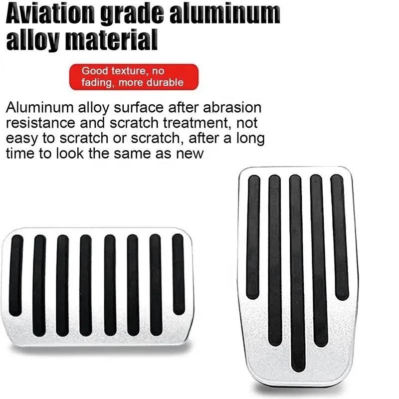 Xiaomi For Tesla Model 3 Y 2017-2024 Aluminum Foot Pedal Covers Set Dead Pedal Cover Non Slip Brake Accelerator Pedals Car Accessories