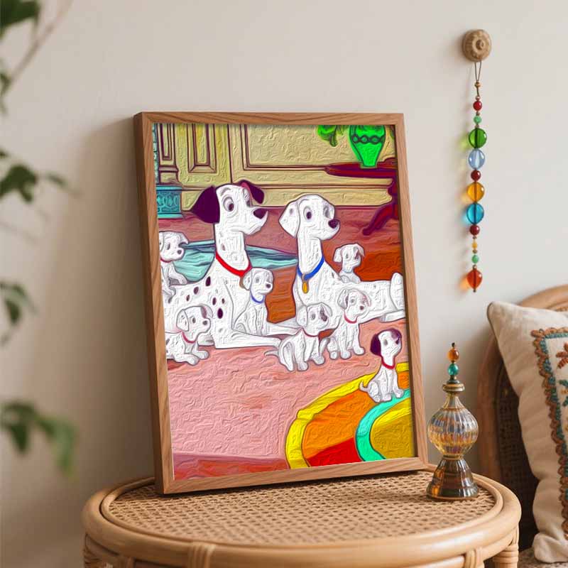 Disney 101 Dalmatians oil painting kit digital painting art handmade diy home room decorations