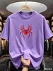 New Summer Casual Sports Simple Spider Printed Roundneck Cotton Shortsleeve Top For Adults Tshirt