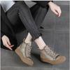 Retro First-layer Cowhide High-top Board Shoes Autumn New Leather Wear-resistant Casual Versatile Platform Women's Shoes
