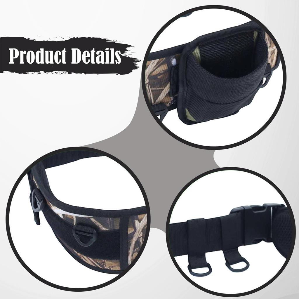 Fishing Fighting Waist Belt Rod Holder, Multiple Hooks, Professional Lightweight for Outdoor, Fishermen, Hiking Boat Fishing,