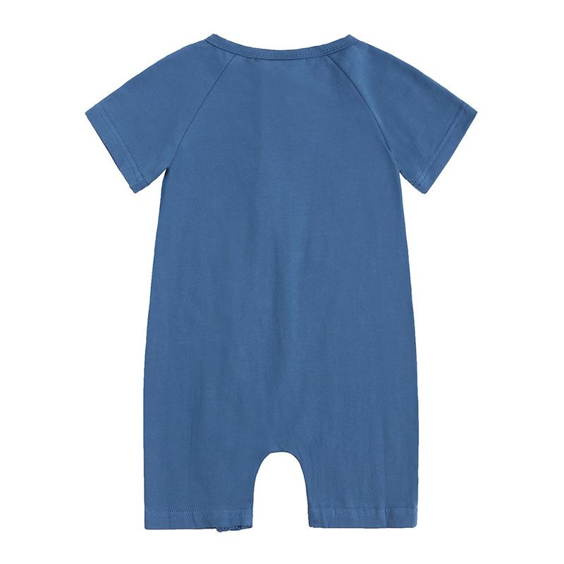 1Pieces Solid Color Breathbale Newborn Jumpsuit Summer Short Sleeve Cotton Baby Boy Girl Romper