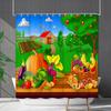 Занавеска для ванной Водонепроницаемая занавеска для душа Цифровая печать Анимация Без перфорации Туалетная перегородка Занавеска Ткань для душа