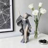 High-end Photography Prop Mysterious Black Cloak Witch Queen Resin Statue, Gothic Elegant Female Stylized Sculpture Figurine, Dark Art for Entryway