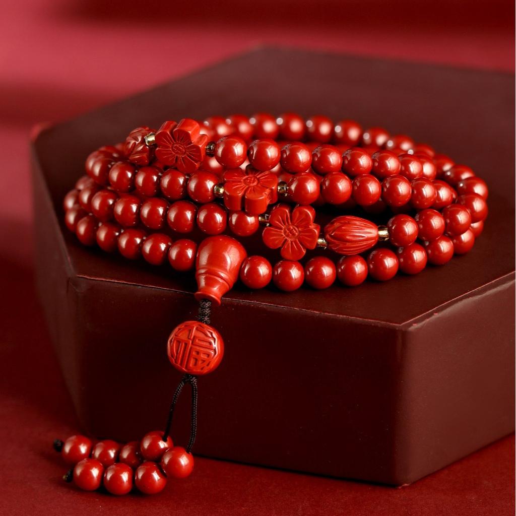 High-content purple gold sand cinnabar bracelet108Beaded Bracelet Tourist Area