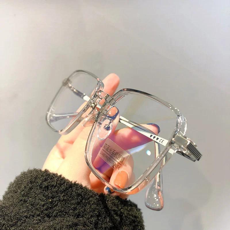 Модные квадратные очки для чтения для женщин Унисекс Роскошные очки для компьютера с блокировкой синего света Ретро для дальнозоркости Пресбиопия от 0 до +4.0