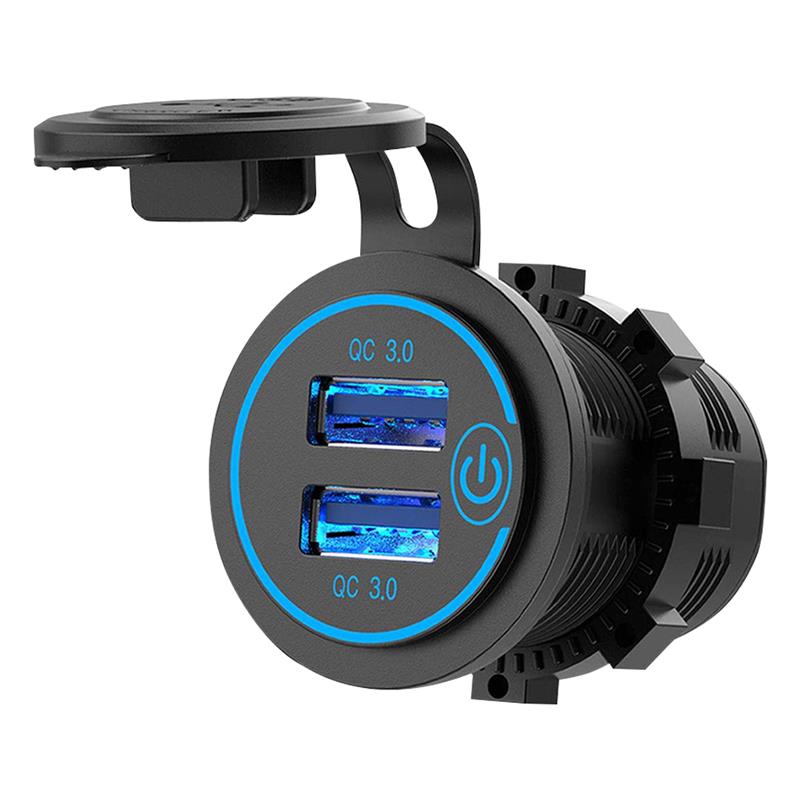 USB-розетка двойная 12 В-24 В USB автомобильное зарядное устройство водонепроницаемый прикуриватель гнездо адаптер питания 5 В 3.1 А для автомобиля морской лодки