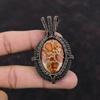 Asteroid Jasper Copper Pendant Copper Wire Wrapped Pendant Asteroid Jasper Jewelry Handmade Pendant Real Gemstone Pendant Wire Wrap Jewelry