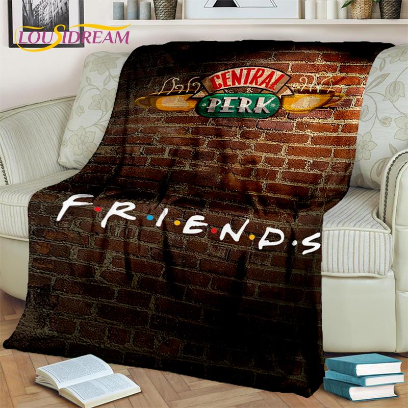 Классическое одеяло из сериала «Друзья» Central Perk, Мягкое плед-покрывало для дома, спальни, кровати, дивана, пикника, путешествий, офиса, Подарок для ребенка