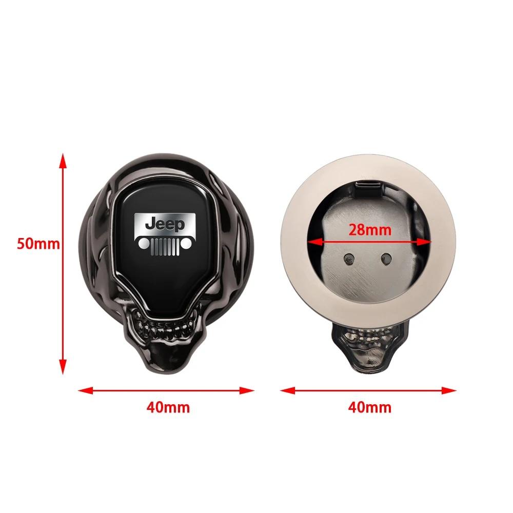 Metal Skull Car Start Button Cover for Jeep Wrangler Grand Cherokee Anti-Mistouch Ignition Switch Protector Auto Accessories
