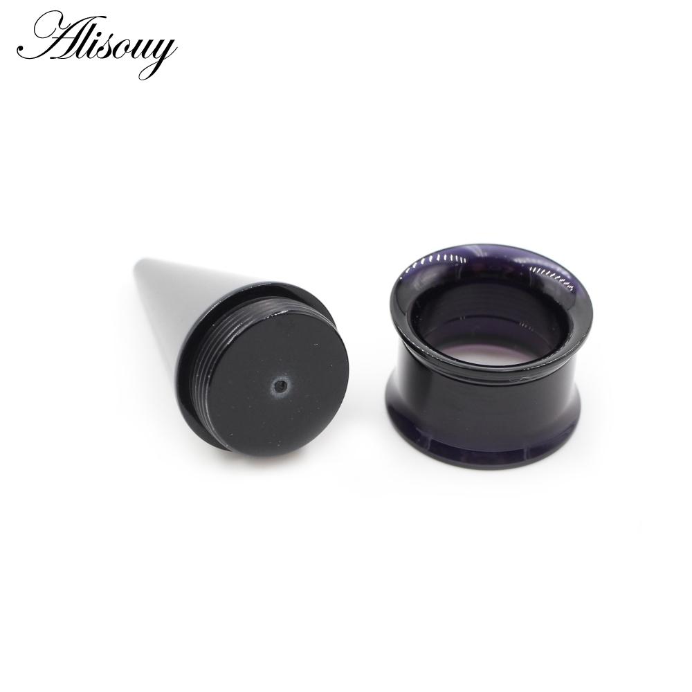 Alisouy, 2 шт., набор конических шипов, акриловые беруши, конические туннельные датчики, расширитель ушей 2 в 1, комплект винтов для растягивания, украшения для тела, пирсинг