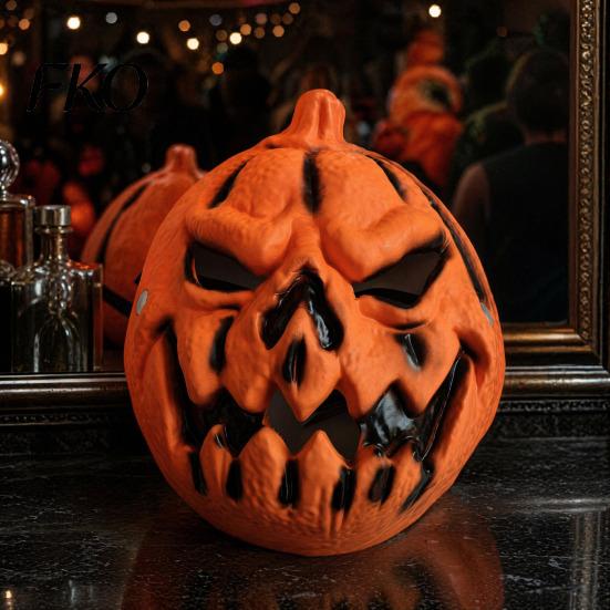 Easy Breathing Cosplay Mask Halloween Pumpkin Mask, 3D Spooky Jack O Lantern for Party, Lightweight Non Stuffy Breathable Scary Face Adults