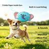 Plush Dog Flying Disc Toy Squeaky Crinkle Paper Sound Interactive Bite Resistant Teeth Grinding Training Fetch Game Pet Chew Toy