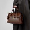 Vintage Genuine Leather Tote Bag Plant Tanned Cow Leather Large Capacity Briefcase Women's Business Trip Commuter Bag