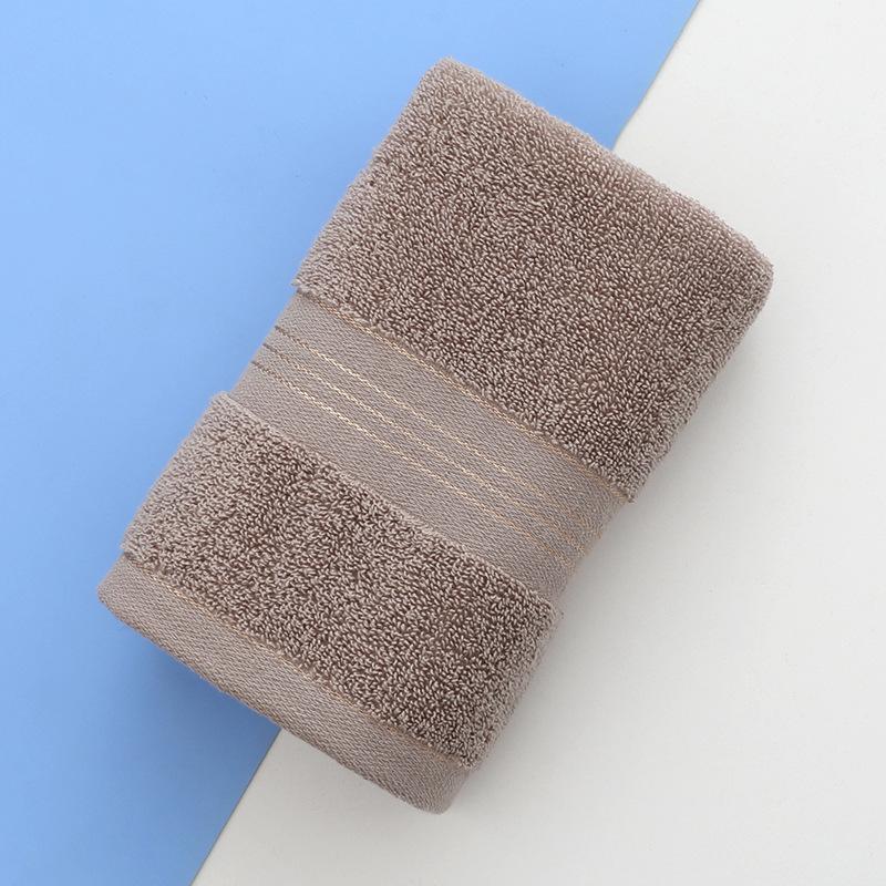 Утолщенное хлопковое полотенце с сильным водопоглощением, универсальное полотенце для взрослых и детей, однотонное, приятное для кожи полотенце