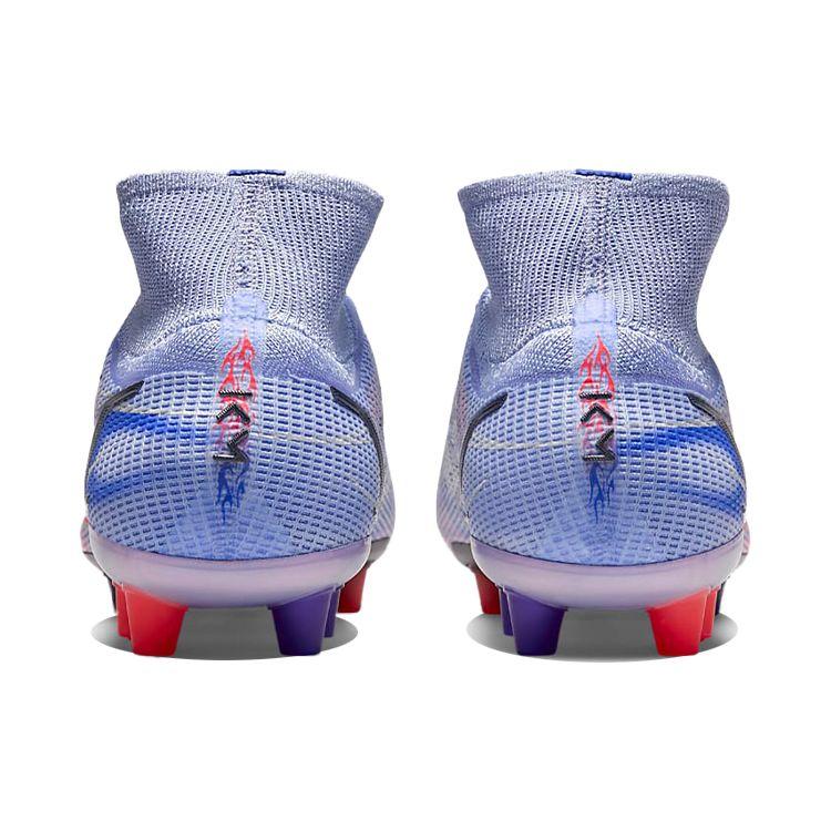 Kylian Mbappé X Nike Mercurial Superfly 8 Elite AG Flames Unisex Sneakers Purple Light-Thistle Indigo-Burst DJ3973-506