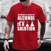 Funny Chemistry Nerd Science Alcohol Solution T-Shirt Tops Tees for Unisex Casual T Shirts Fashion Summer Tshirts Top Teacher Gifts
