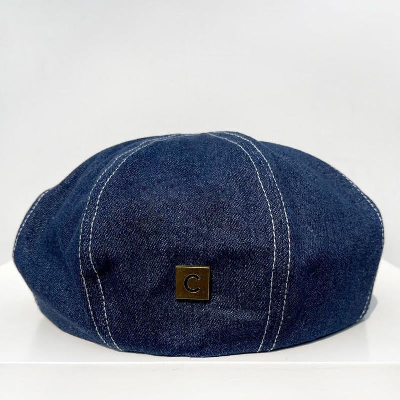 Темпераментный берет, шляпа для женщин, осенние новые хлопковые джинсовые береты большого размера, модная шляпа художника, шапки с чешуйчатыми облаками, шляпа с тыквой