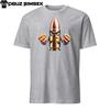 Unique Angry Bullet Cartoon Character Short-Sleeve Unisex T-Shirt