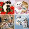 DIY кошка 5D алмазная живопись полная круглая дрель животное Алмазная вышивка крестиком стены книги по искусству домашний декор Рождественский подарок
