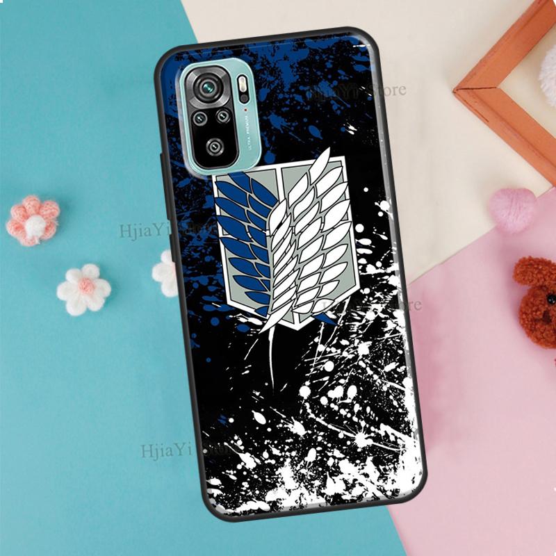 Атака титанов Shingeki no Kyojin Чехол для Xiaomi Redmi Note 10 9 8 Pro 9S 8T Мягкий чехол для Redmi 9 9A 9C 9T 8A K40 Funda