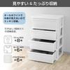 [.co.jp Exclusive] JEJ Astage Sees Wide 4-Drawer Storage Chest, Polypropylene (PP) with Plastic Top, White/White, Made in Japan, Easy Assembly, 54cm W