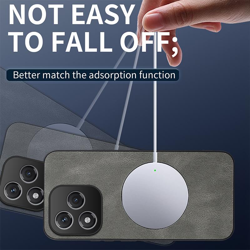 For Honor 400 Lite 5G Magnetic Case WANLONFENG SD Series PC TPU Phone Cover with 2Pcs Screen Film